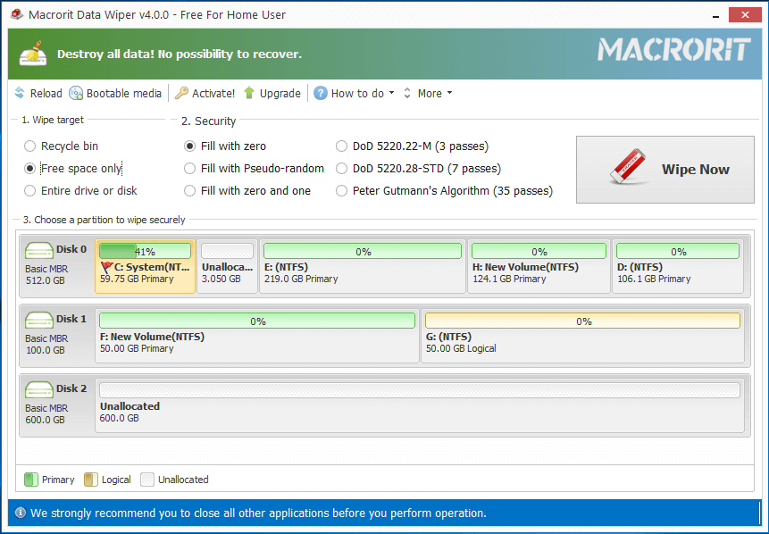 Macrorit Data Wiper 6.9.7 free downloads